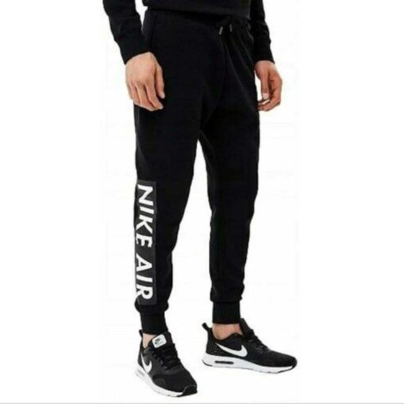 Nike Other - Nike Sportswear Air Fleece Sweat Pants Black Spellout